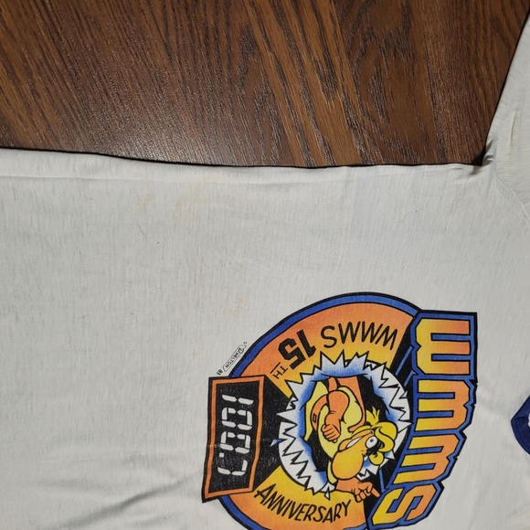 COOL Vintage 1983 WMMS 100.7 Radio Station memorabilia Anniversary Tee T-Shirt L - Picture 5 of 8